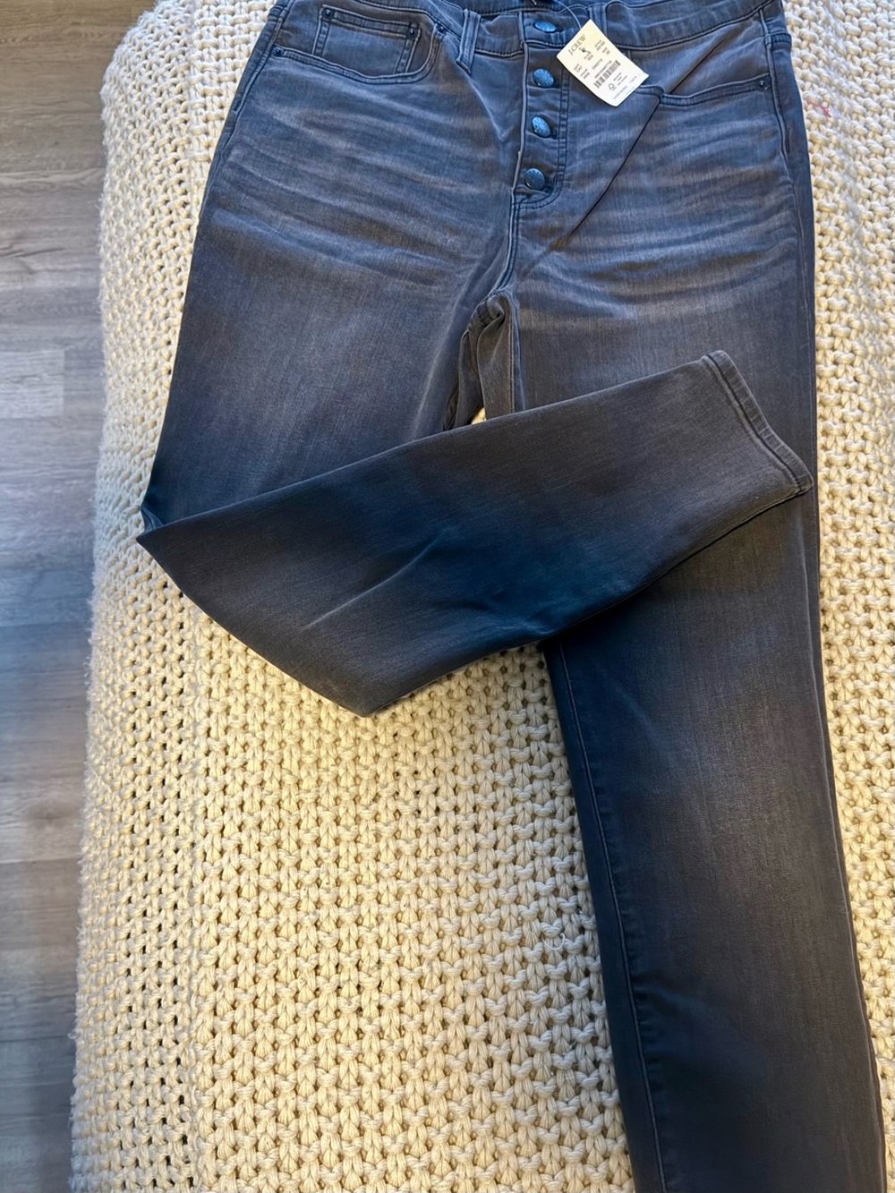 J. Crew Women's Skinny Jeans in Washed Dark Gray